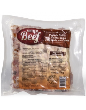 BACON CUBOS 1KG MISTER BEEF CX/18