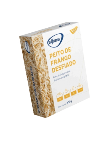 BOX PEITO FRANGO DESFIADO ALFAMA 400G CX/12