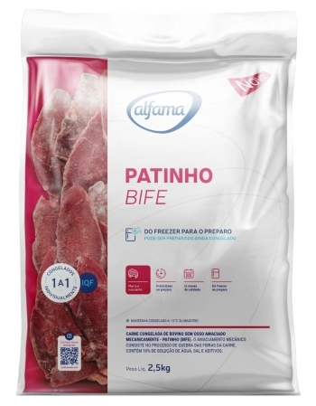 PATINHO BOVINO EM BIFE 2,5KG ALFAMA CX/04 PCT