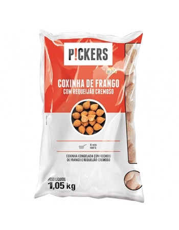MINI COXINHA PRE FRITO FRAN/REQ 1,05KG PICKERS CX/10 PCT