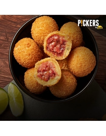 BOLINHO MANDIOCA PRE FRITO CARNE SECA 1,05KG PICKERS CX/06 PCT