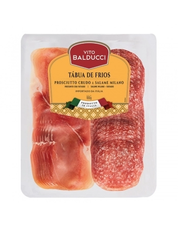 TABUA DE PRES CRU E SALAME MILANO 100G VITO BALDUCCI CX/10 PCT