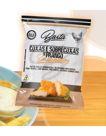 COXA E SOBRECOXA FRANGO EMPANADO BAITA 700G CX/14 PCT