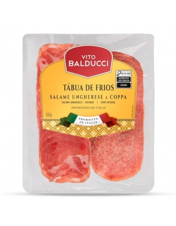 TABUA DE COPA E SALAME UNGHERESE 100G VITO BALDUCCI CX/10 PCT