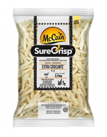 BATATA SURE CRISP 9MM MC CAIN 2,5 KG CX/06