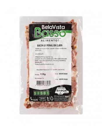 BACON CUBOS 1KG BELLA VISTA CX/20 PC