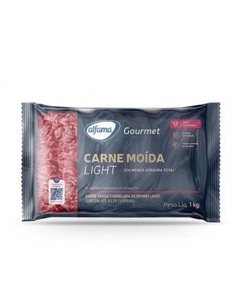 CARNE BOVINA MOIDA LIGTH ALFAMA 1KG CX/09 PC