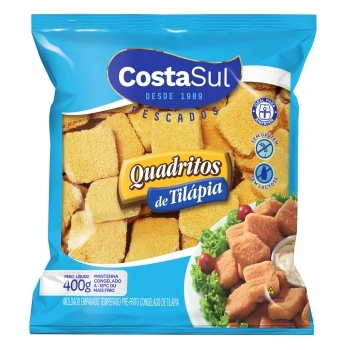 QUADRITOS DE PEIXE EMPANADO 4000G COSTA SUL CX/30 PC