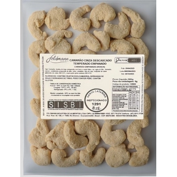 CAMARAO CINZA EMPANADO 500G FELDMANN CX/12 PC