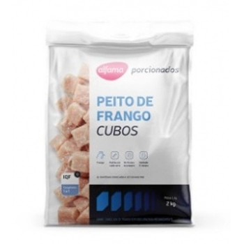 PEITO FRANGO CUBOS 2KG ALFAMA CX/03 PC