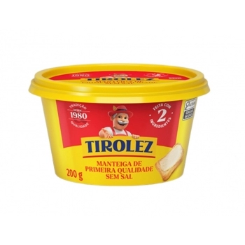 MANTEIGA S/SAL 200G TIROLEZ CX/12 UN