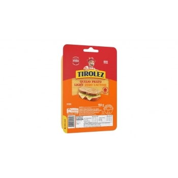 QUEIJO PRATO ZERO LACTOSE 150G TIROLEZ CX/20 UN