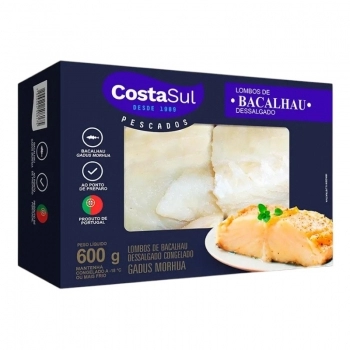 BACALHAU LOMBO DESSALGADO 600G COSTA SUL CX/15 PC