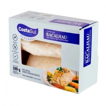 BACALHAU LOMBO S/ESPINHA 500G COSTA SUL CX/18 PC