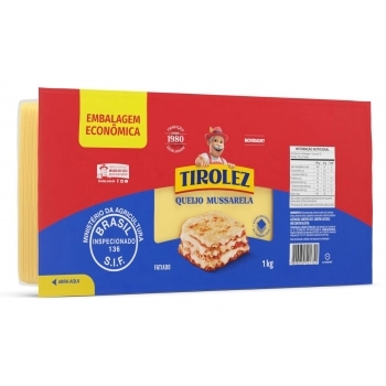 MUSSARELA FAT 1KG TIROLEZ CX/06 UN