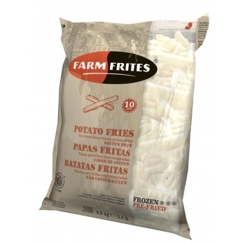 BATATA PALITO 10MM CRISPY COATED 2KG FARM FRIES CX/06 PC
