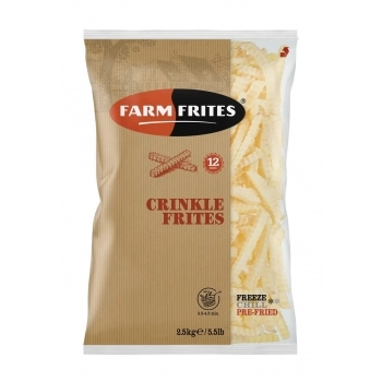 BATATA CRINKLE 2,5KG FARM FRIES CX/05 PC