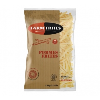 BATATA PALITO 7MM 2,5KG FARM FRIES CX/05 PC