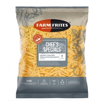 BATATA PALITO 7MM CRISPY COATED 2KG FARM FRIES CX/06 PC