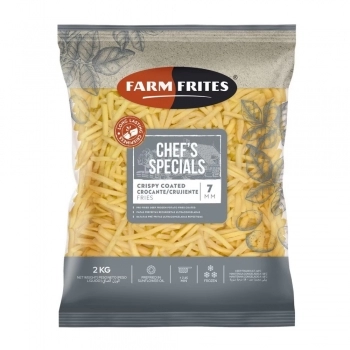 BATATA PALITO 7MM CRISPY 2 KG FARM FRITES CX/06 PC