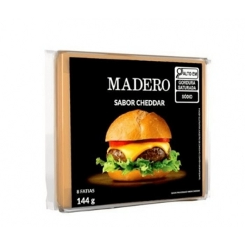 QUEIJO PROCESSADO CHEDDAR FAT 144G MADERO CX/27 PCT